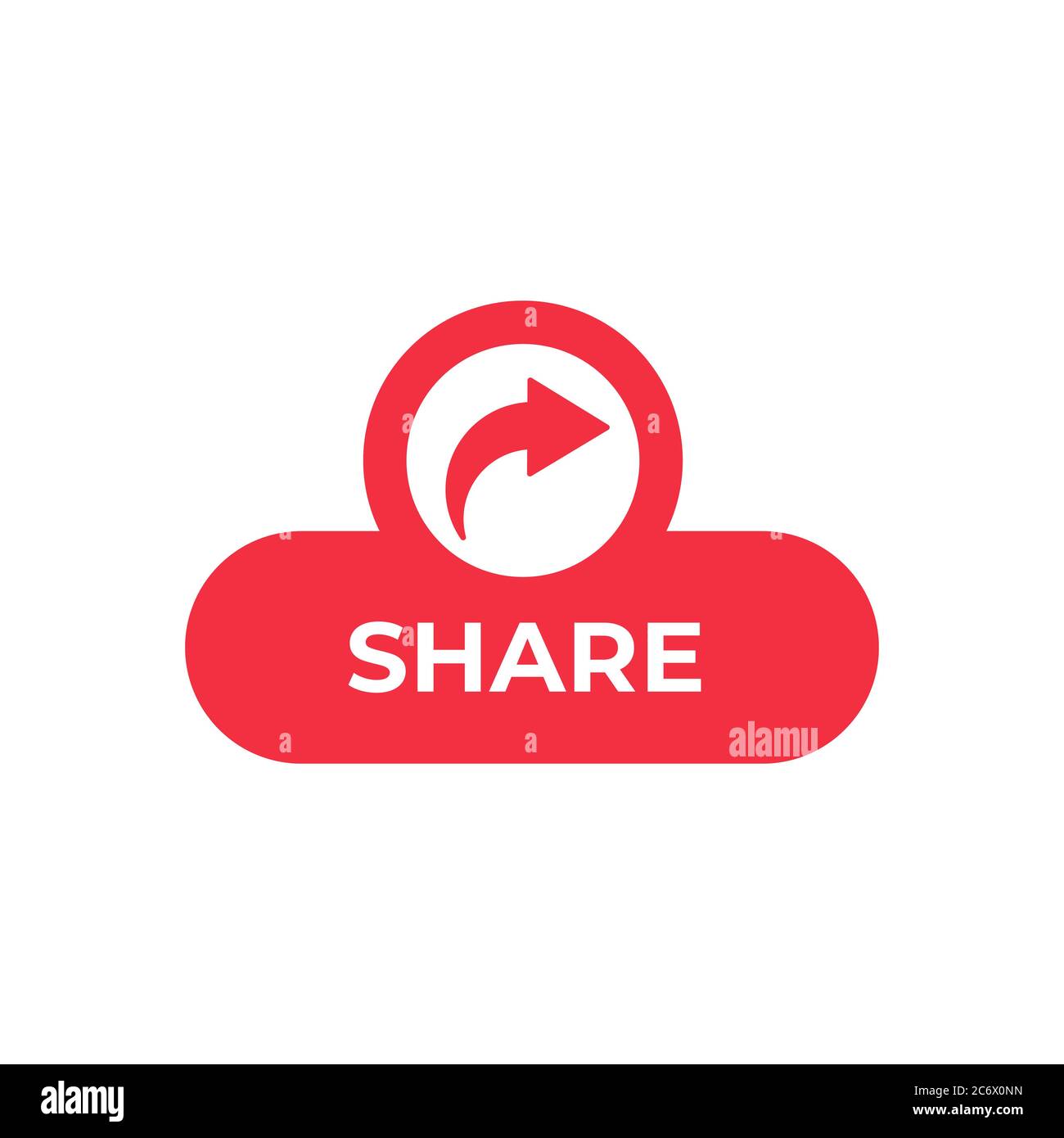 Vecteur d'icône de bouton partager pour les médias sociaux. Bouton partager icône modèle de conception d'illustration vectorielle. Partager l'icône ou le bouton pour la chaîne vidéo, le blog, les réseaux sociaux Illustration de Vecteur