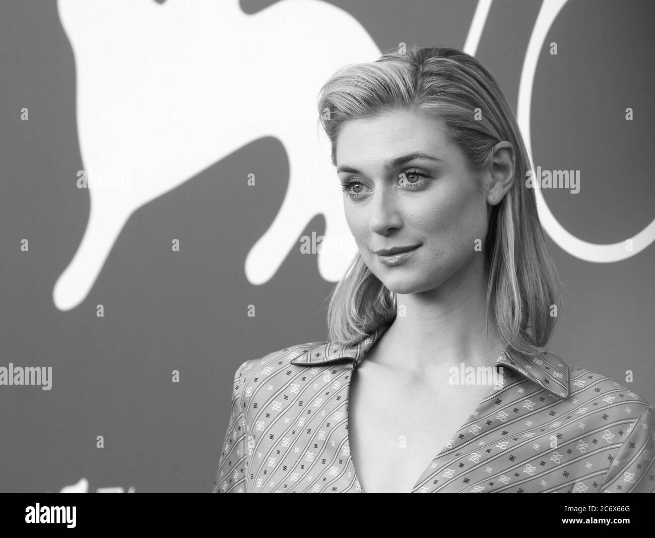 VENISE, ITALIE - SEPTEMBRE 07 : Elizabeth Debicki participe à la photocall de l'hérésie Orange brûlé lors du 76e Festival du film de Venise Banque D'Images