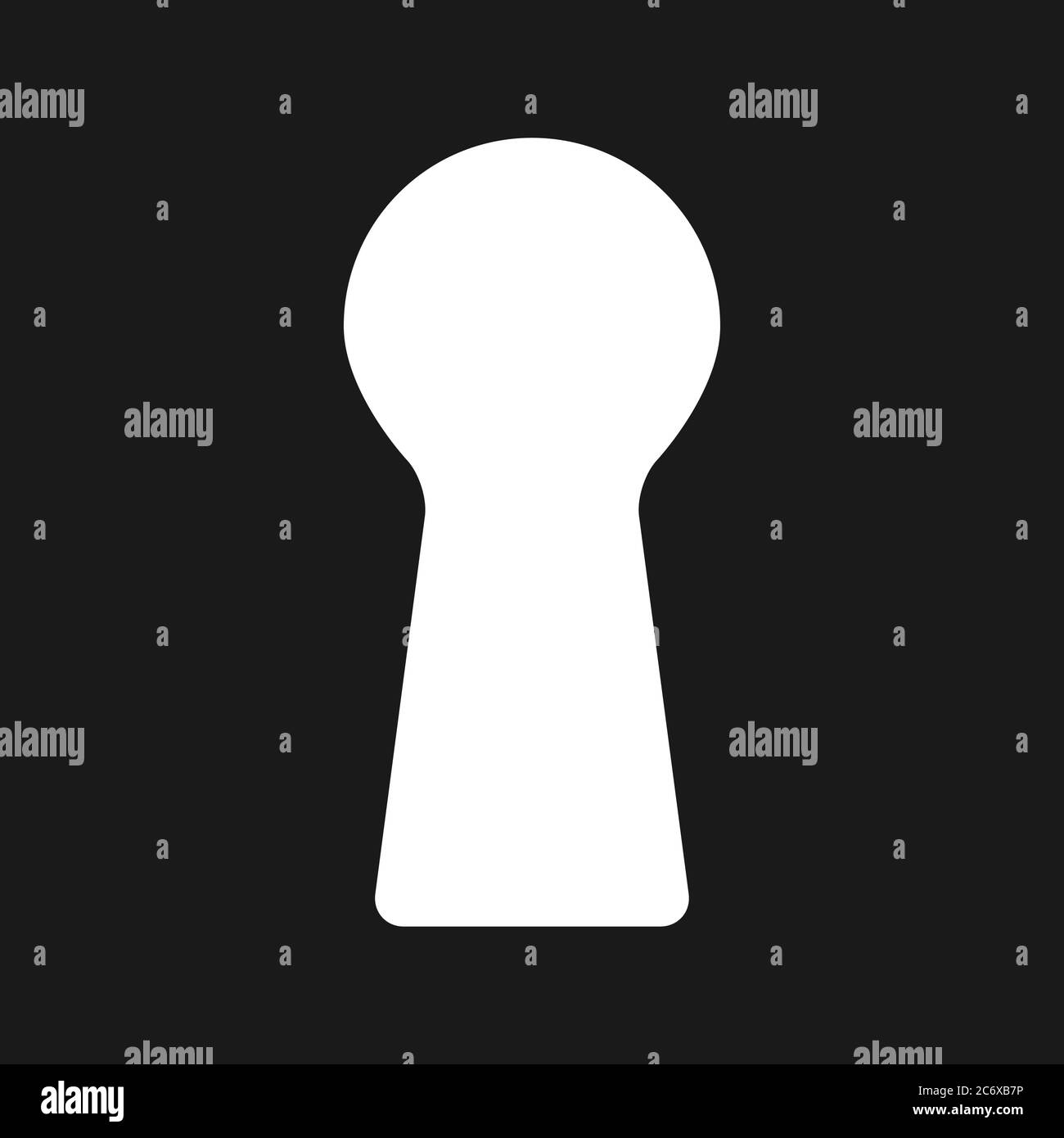 Icône isolée du vecteur Keyhole de lumière. La clé de la réussite d'entreprise, la solution est l'idée . Illustration de Vecteur