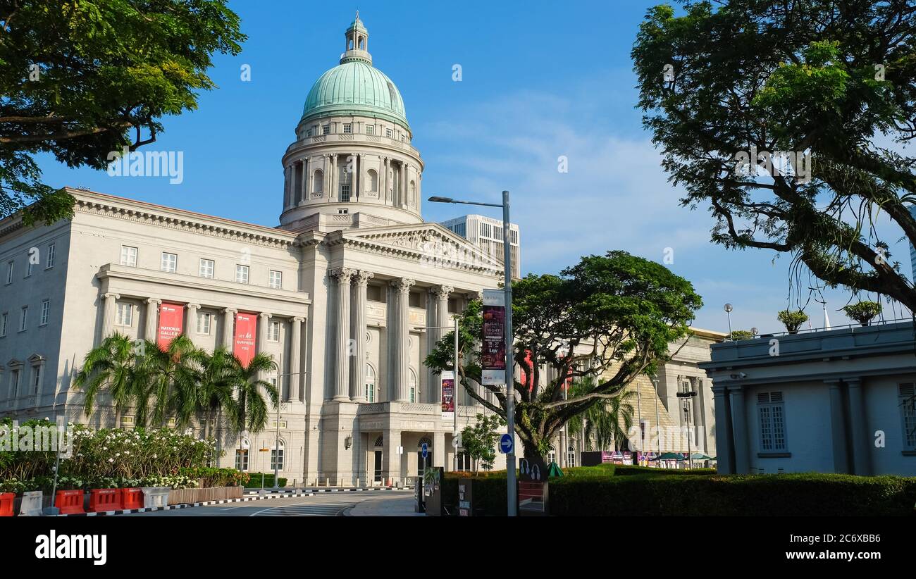 L'ancien bâtiment de la Cour suprême de Singapour est maintenant national Galerie de Singapour Banque D'Images