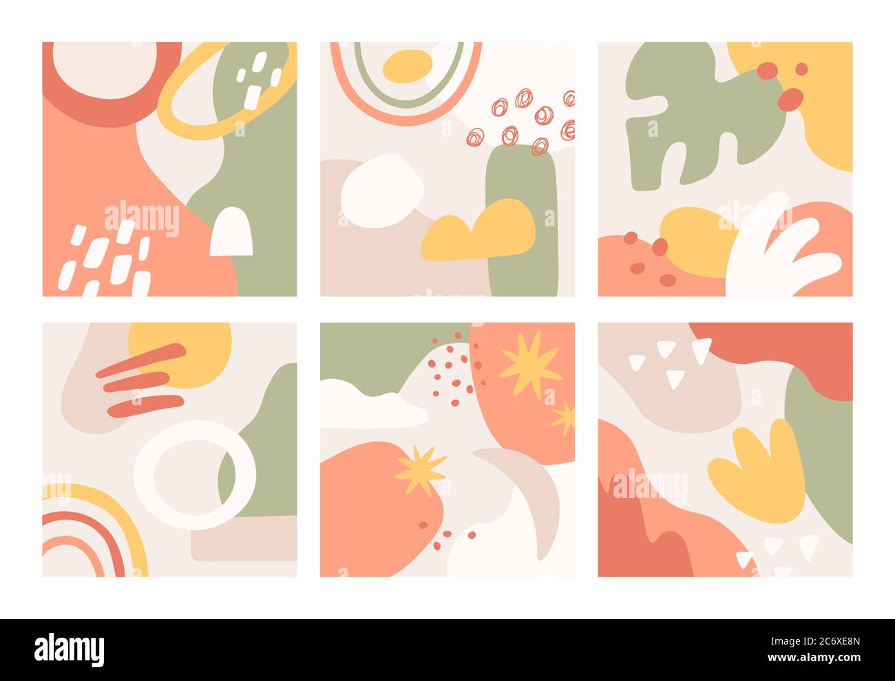 Arrière-plan abstrait Doodle. Dessin à la main diverses formes abstraites formes traits de pinceau, taches d'encre et textures grunge modèle de vecteur créatif Illustration de Vecteur