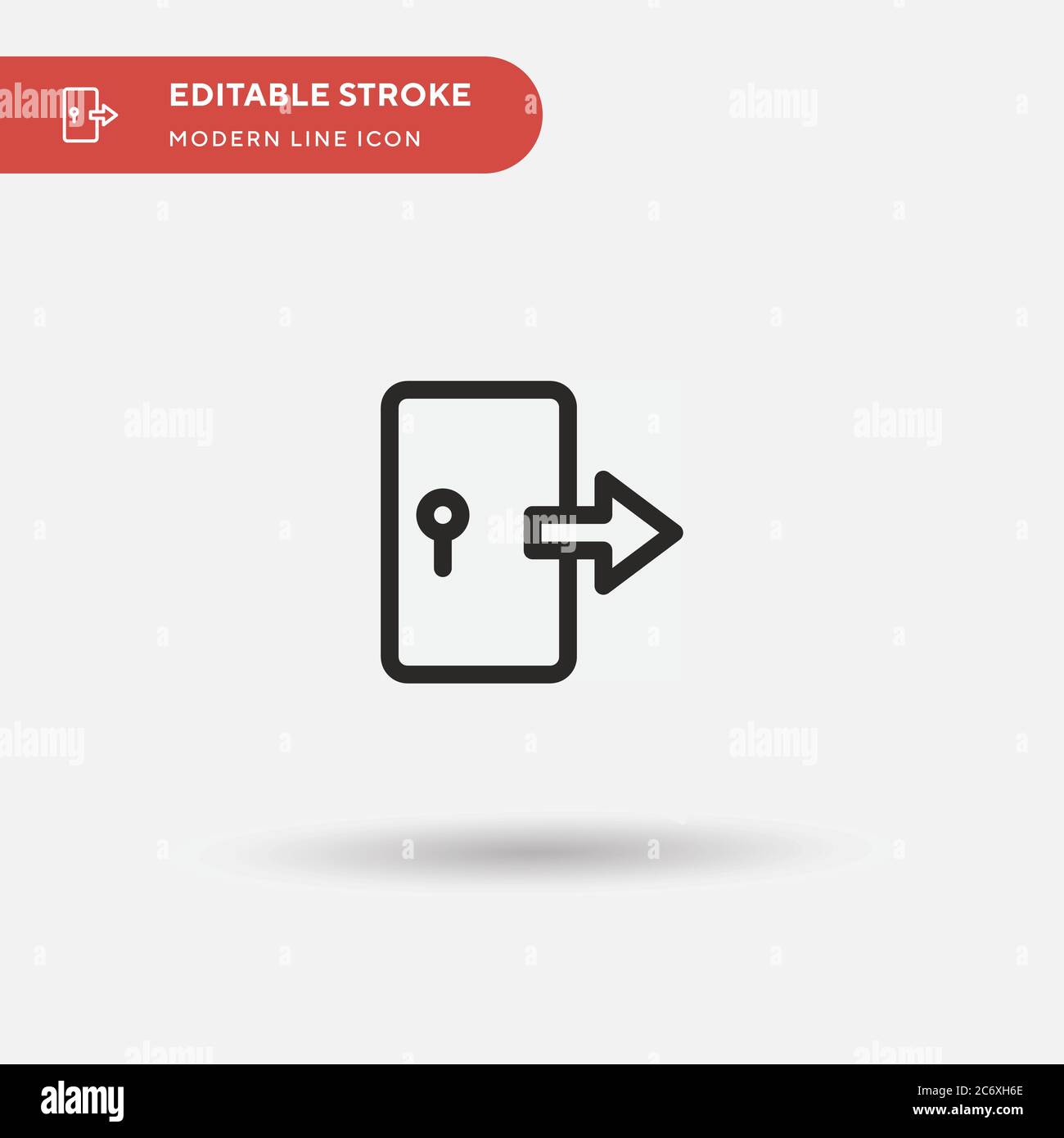 Icône de vecteur simple de déconnexion. Modèle de conception de symbole d'illustration pour l'élément d'interface utilisateur Web mobile. Pictogramme moderne de couleur parfaite sur contour modifiable. Icônes de déconnexion pour votre projet d'entreprise Illustration de Vecteur