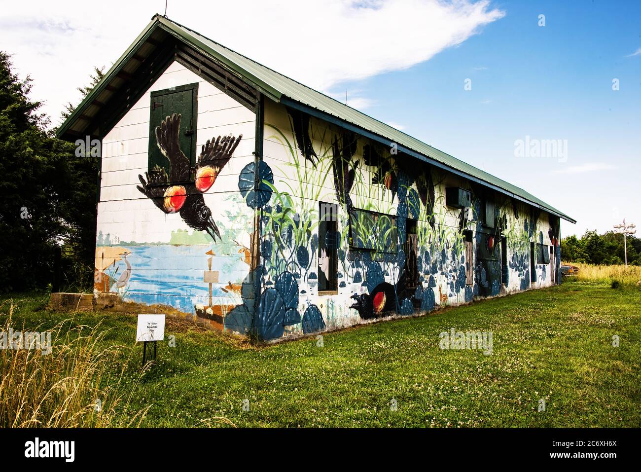 Abri peint du Pickering Creek Audubon Centre Banque D'Images