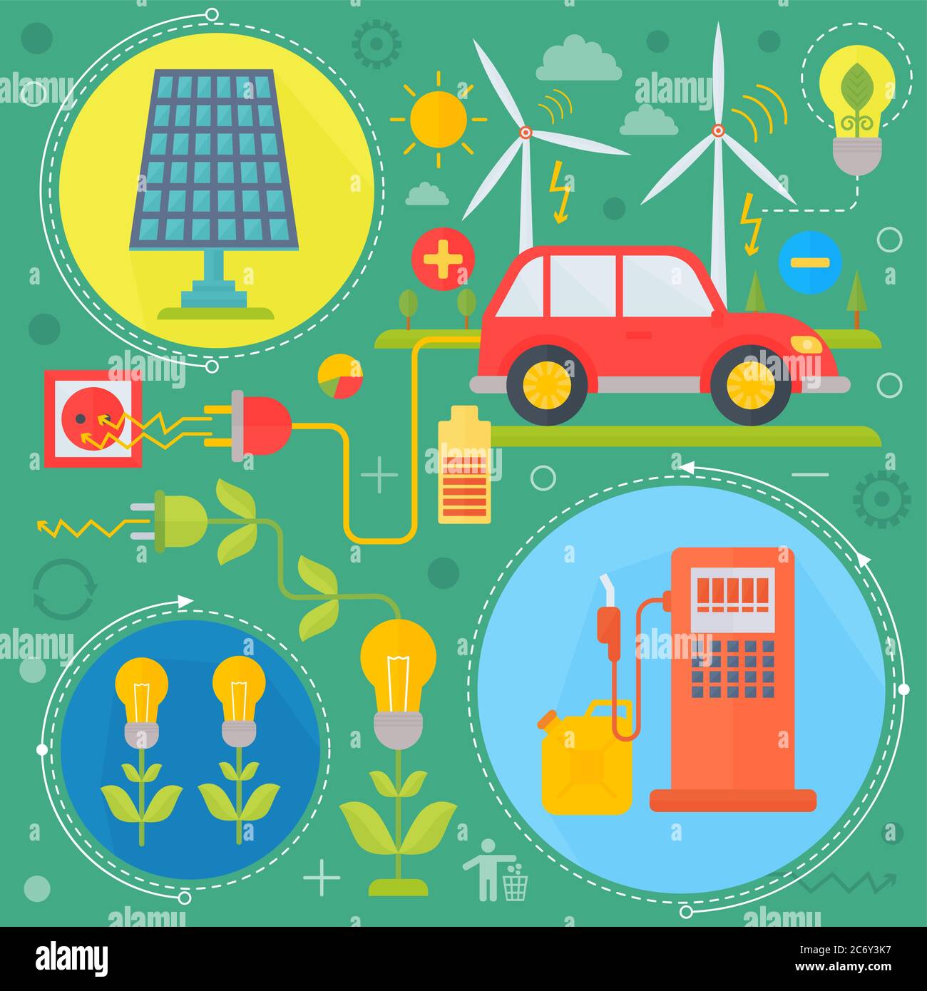 Kit de bandeaux de protection de l'environnement, de protection de l'environnement et de protection de l'écologie, de style moderne et plat. Écologie Vert énergie et économisez planète infographics conception, éléments web, bannières d'affiche. Illustration vectorielle Illustration de Vecteur