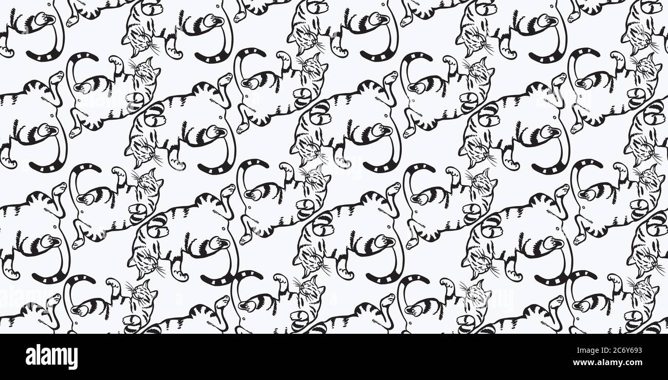 Motif Chat Geometrique En Forme De Chat A Motif Vectoriel Confortable Dessin Dessin Dessin Anime A La Main Carte De Vœux Papier Cadeau Style Comique Amusant Forme Moderne Sur Fond Blanc Ideal