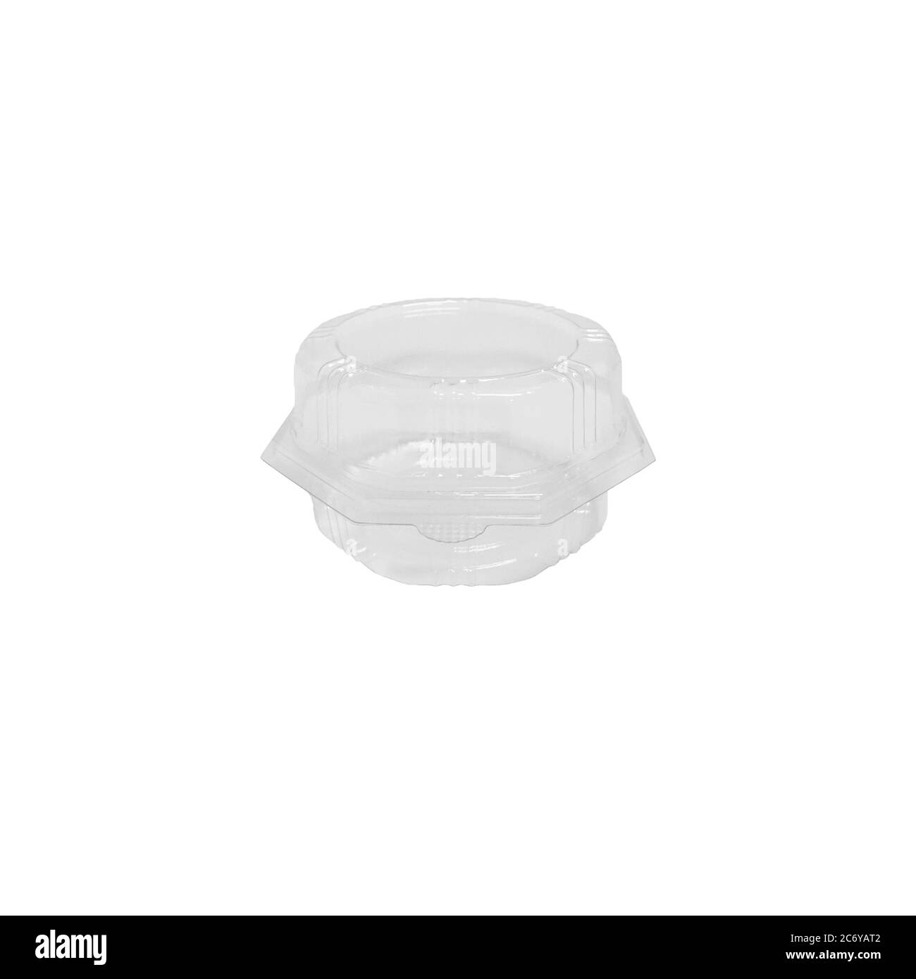 Récipient en plastique isolé sur fond blanc Banque D'Images