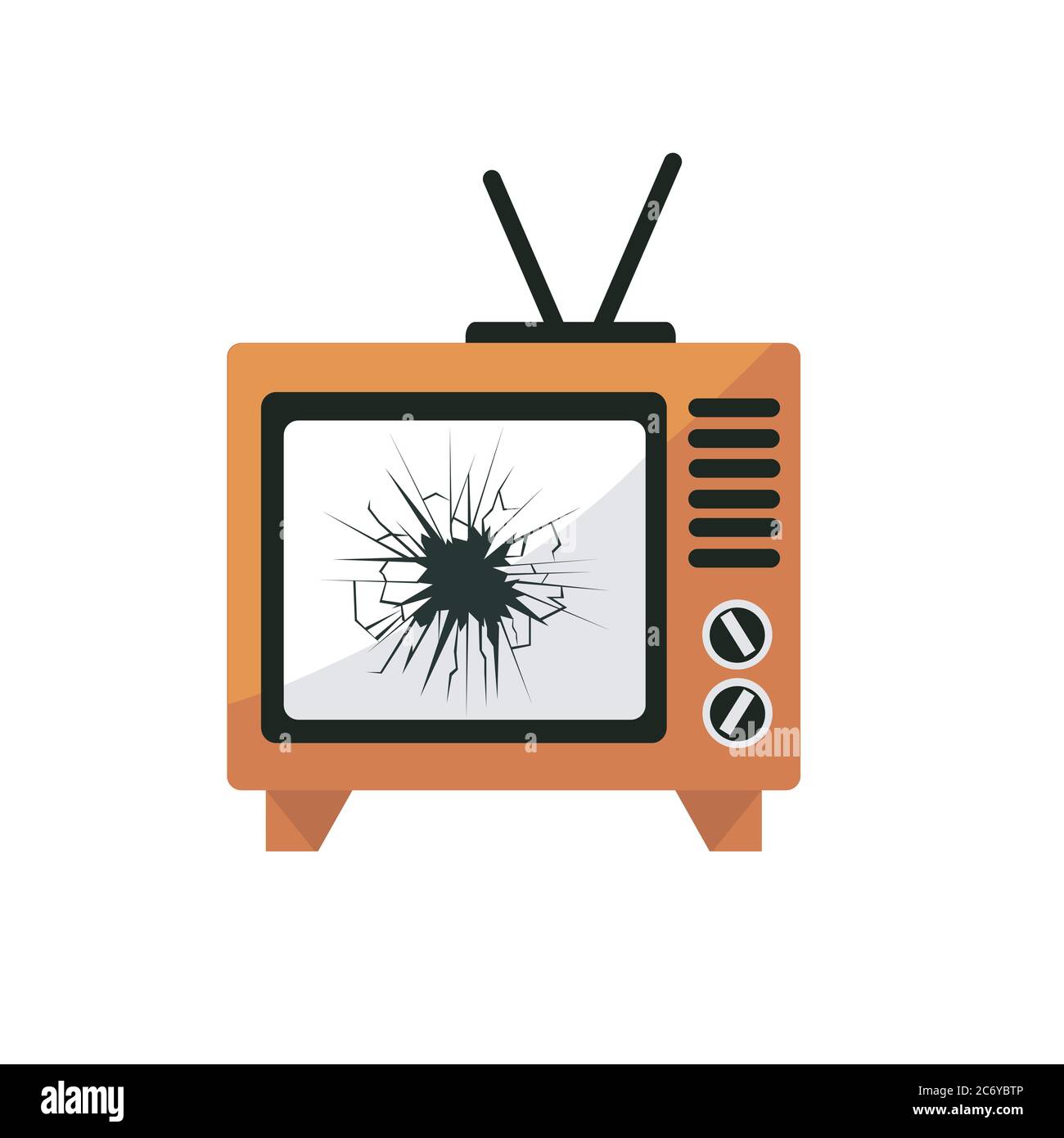 Verre concassé à la main, vector illustration Illustration de Vecteur