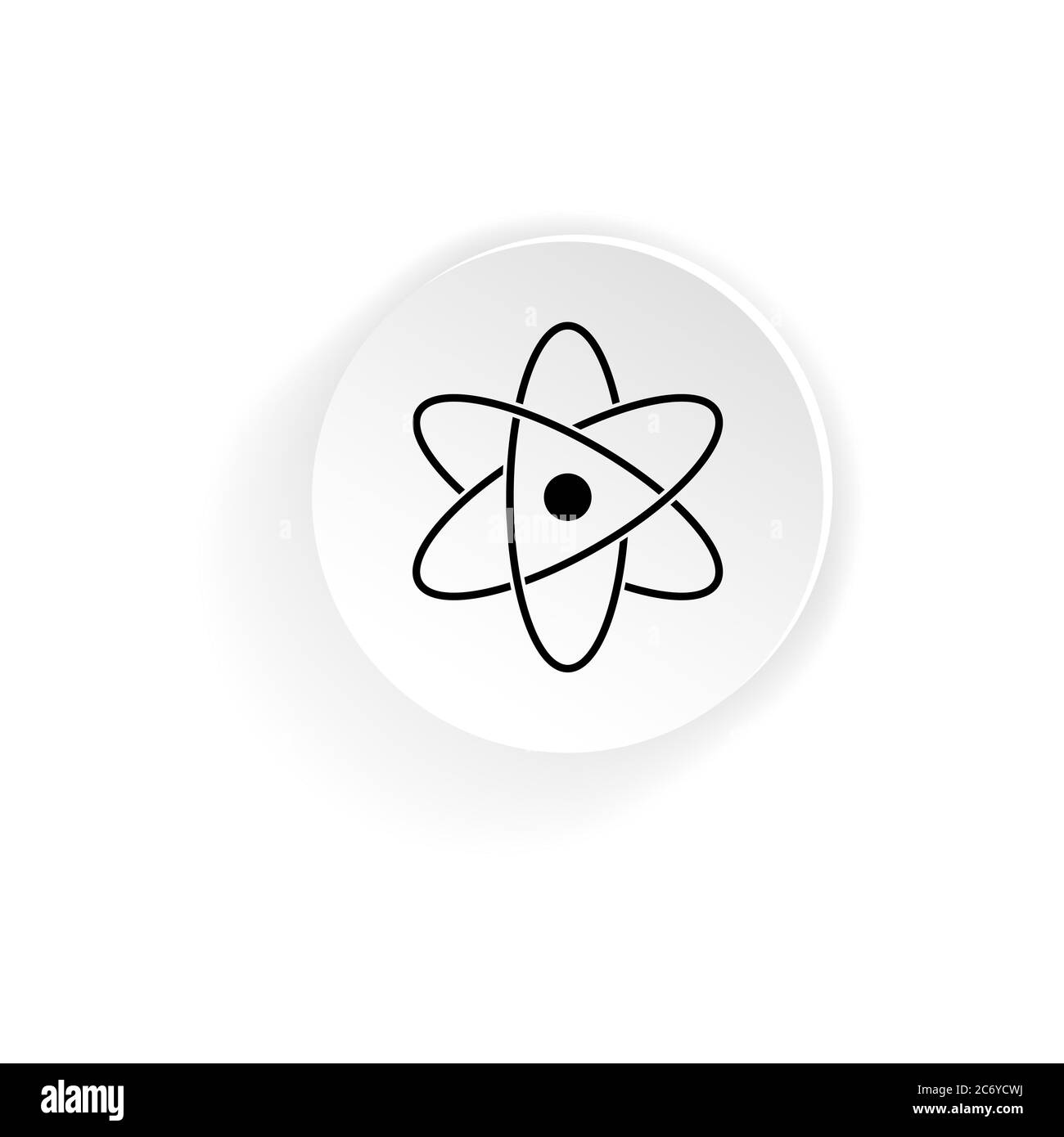 Icône de neutron d'atome moléculaire. Vecteur sur fond blanc isolé. SPE 10 Illustration de Vecteur