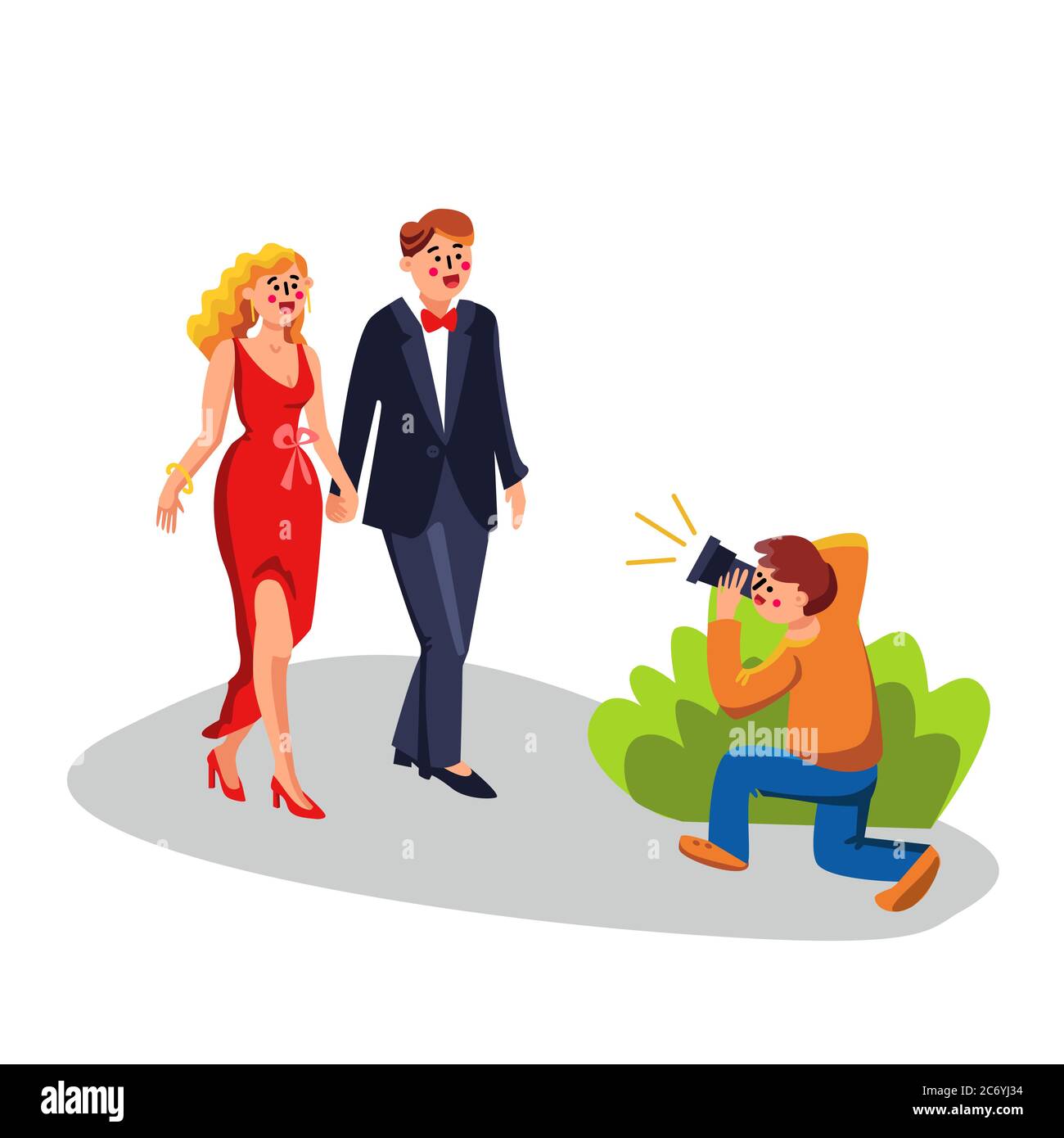 Célébrités Photographie Paparazzi de Bush Vector Illustration Illustration de Vecteur