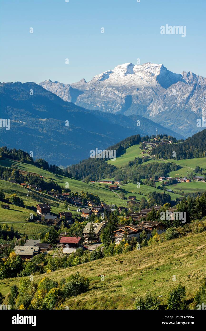 Vallée du Grand Bornand, haute Savoie, Village de Chinaillon, Auvergne-Rhône-Alpes, France Banque D'Images