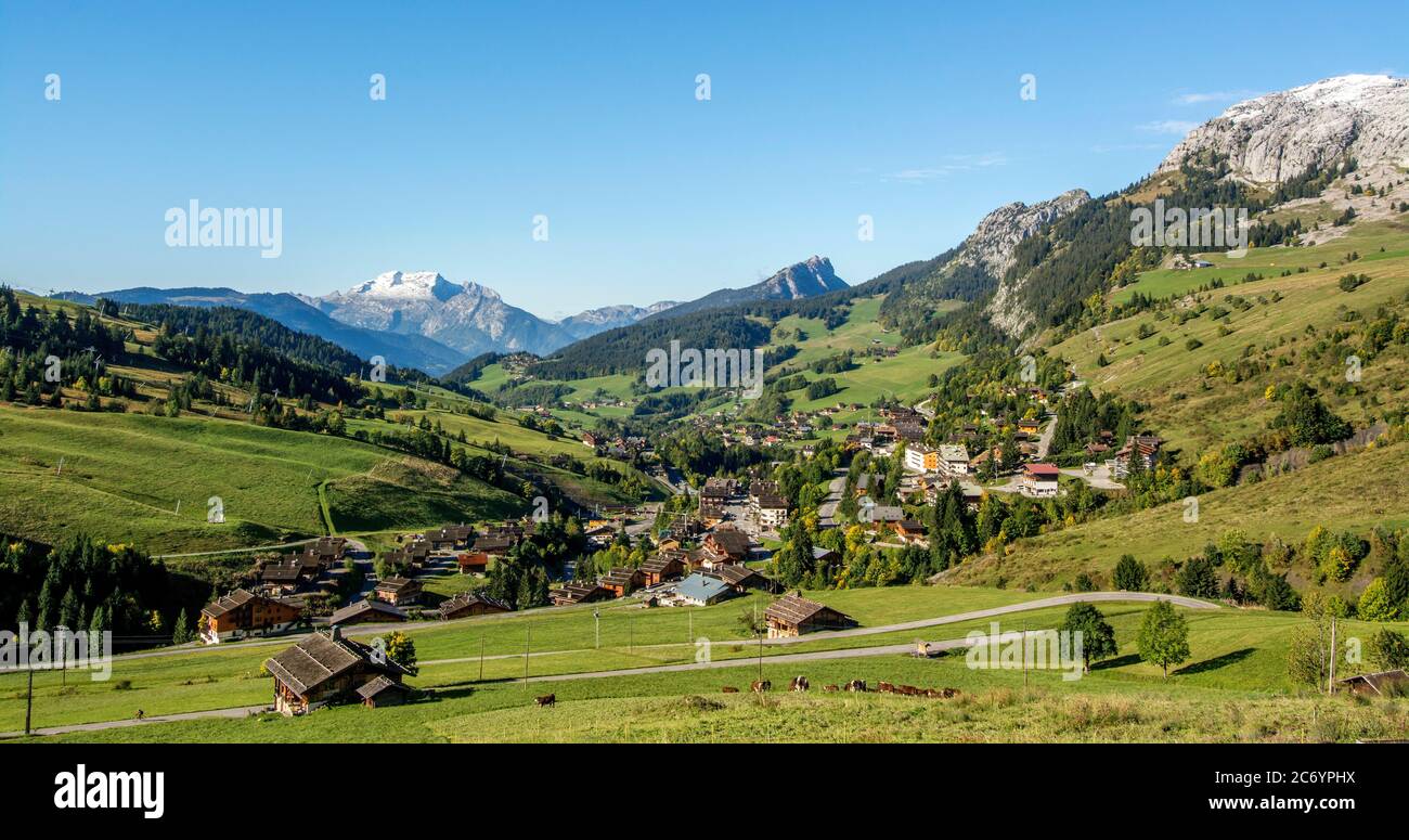 Vallée du Grand Bornand, haute Savoie, Village de Chinaillon, Auvergne-Rhône-Alpes, France Banque D'Images