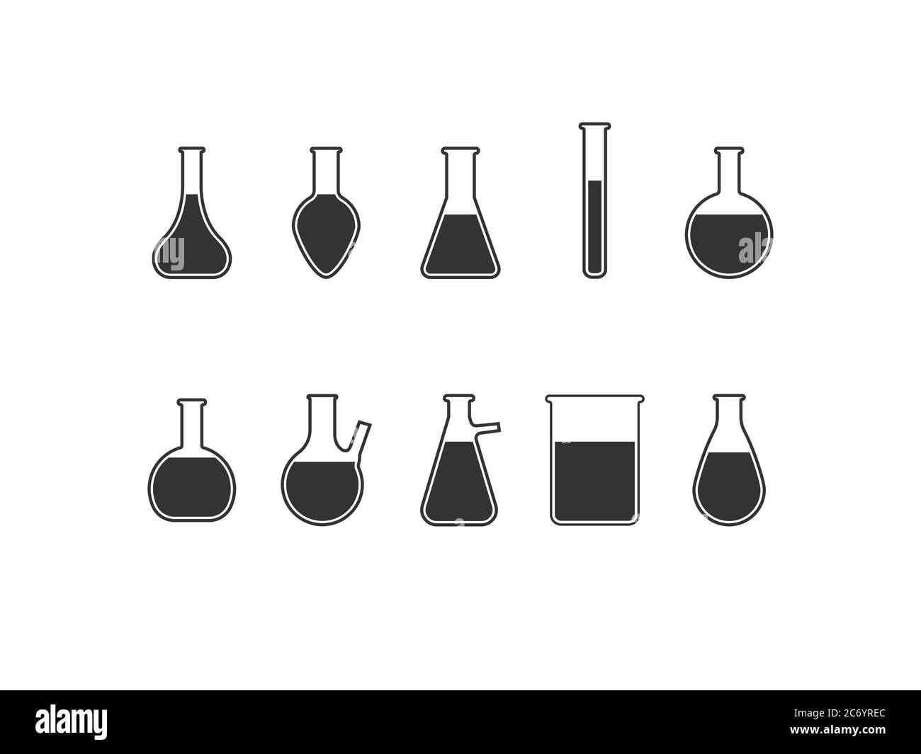 Flacon, icône de laboratoire. Illustration vectorielle, conception plate. Illustration de Vecteur