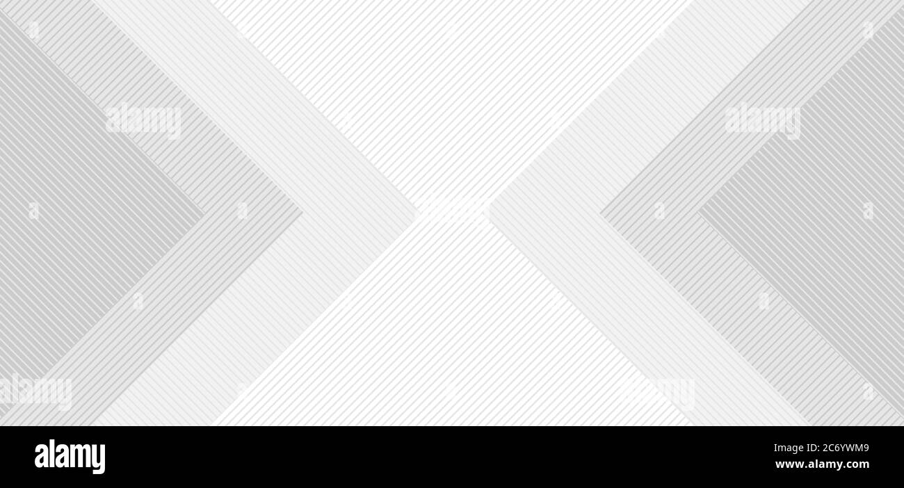 Arrière-plan abstrait carré blanc et gris avec motif de lignes. Vous pouvez utiliser pour la conception de bannière web, la présentation, la brochure, etc. Illustration vectorielle Illustration de Vecteur