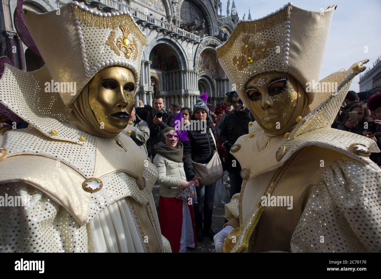 Europe, Italie, Vénétie, Venise, carnaval de Venise, masques de carnaval Banque D'Images