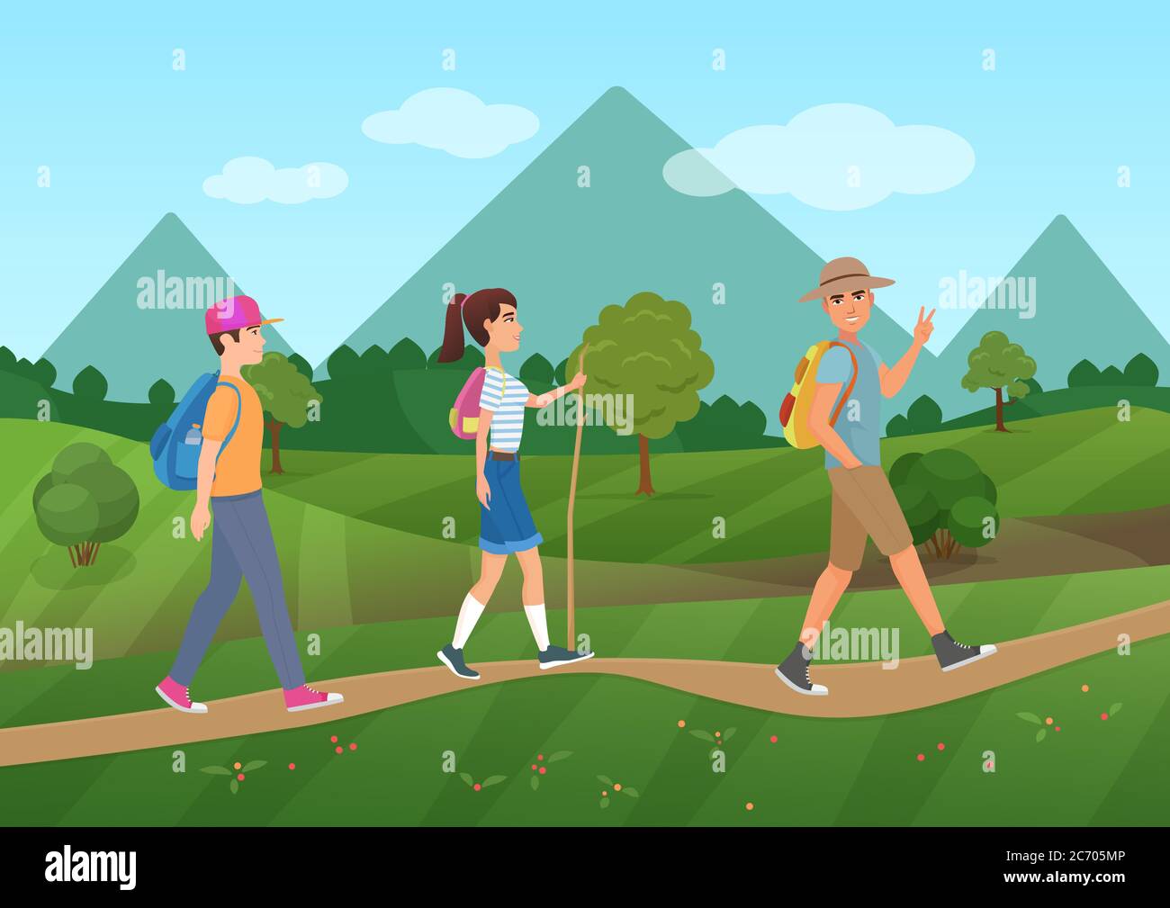 Randonneurs Banque D Images Vectorielles Alamy