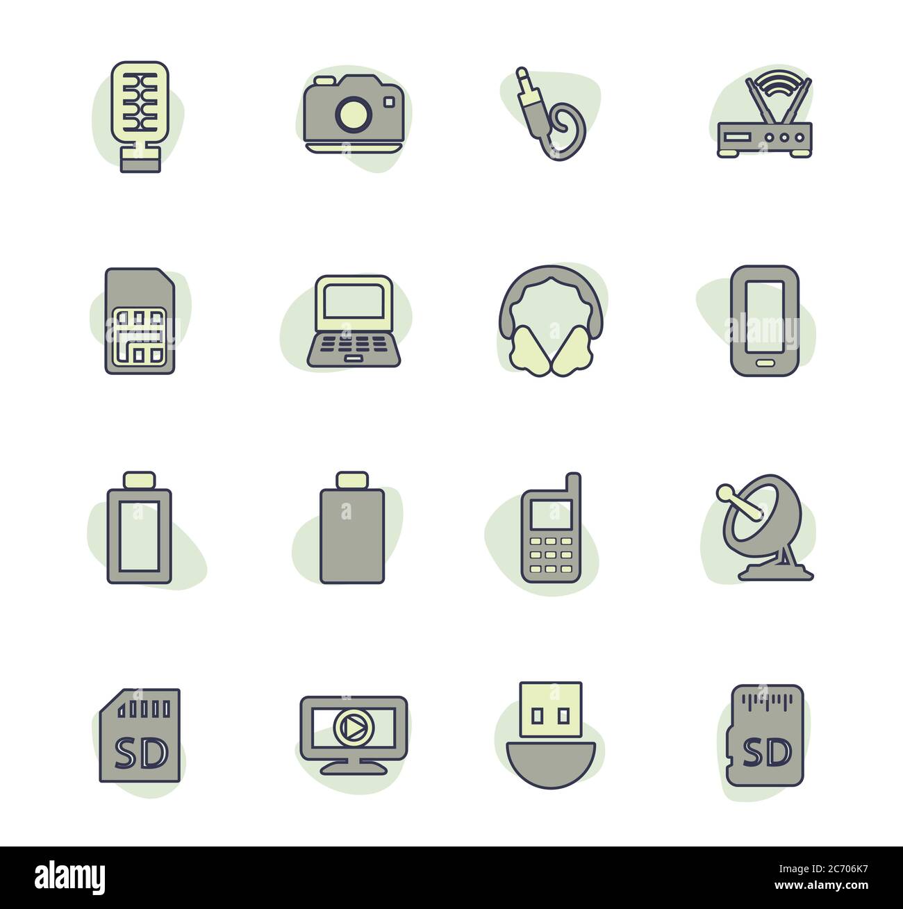 Hi Tech icons set Illustration de Vecteur