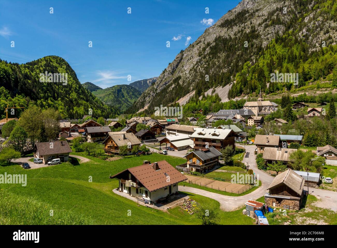 Village d'abondance, haute-Savoie, Auvergne-Rhône-Alpes, France Banque D'Images