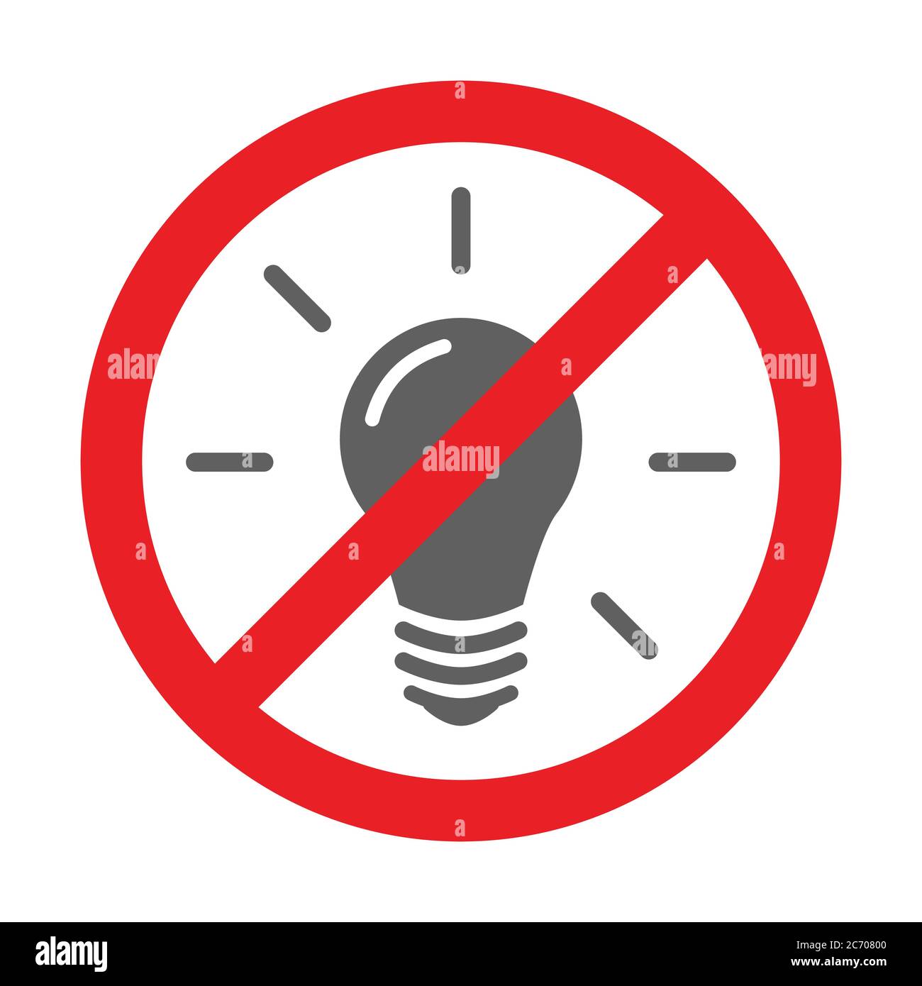 No electricity blackout icon Banque d'images vectorielles - Alamy