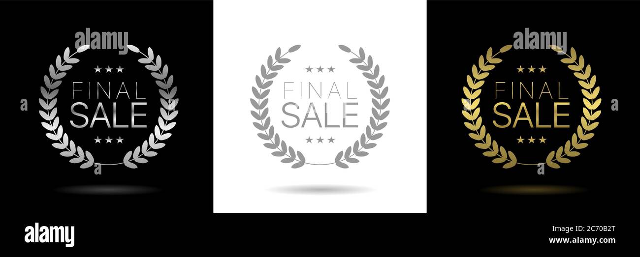 Solde finale icônes de couronne Illustration de Vecteur