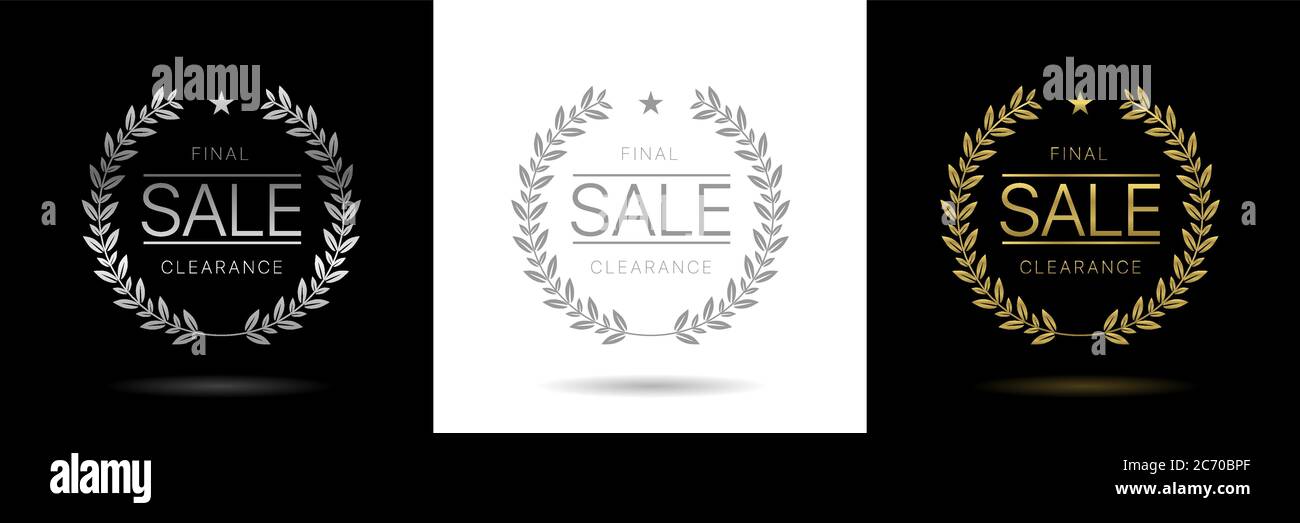 Solde finale icônes de couronne Illustration de Vecteur