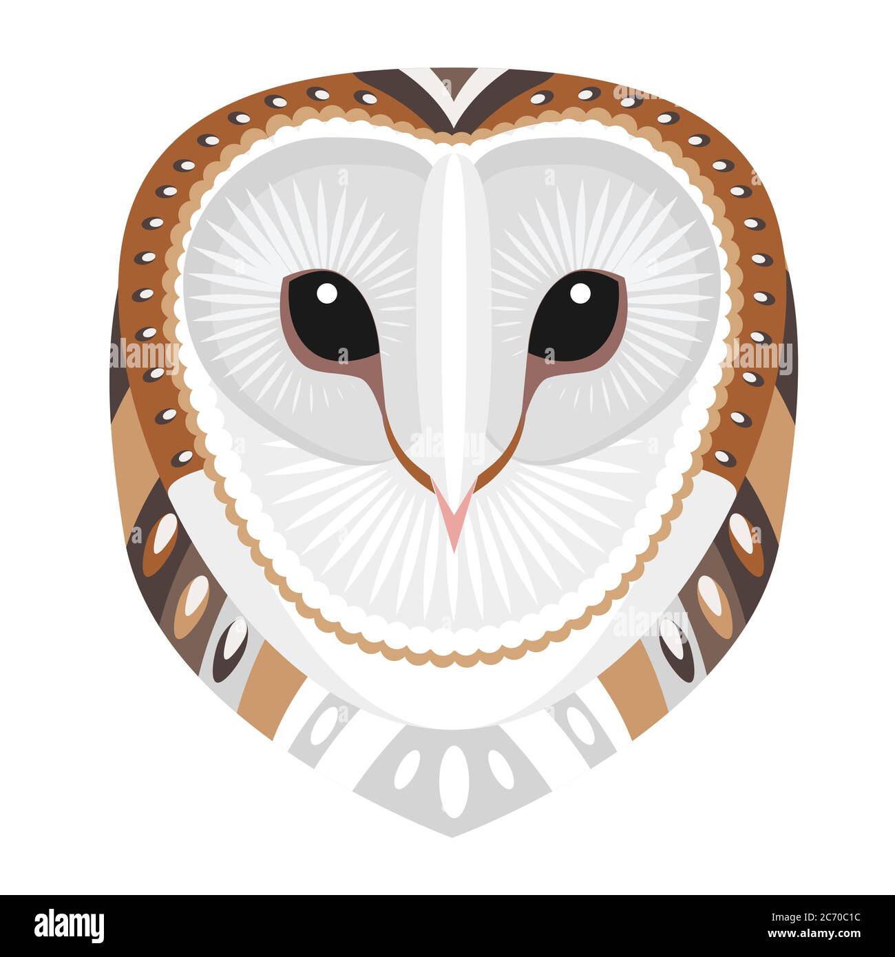 Logo Owl Head. Emblème décoratif vectoriel isolé Illustration de Vecteur