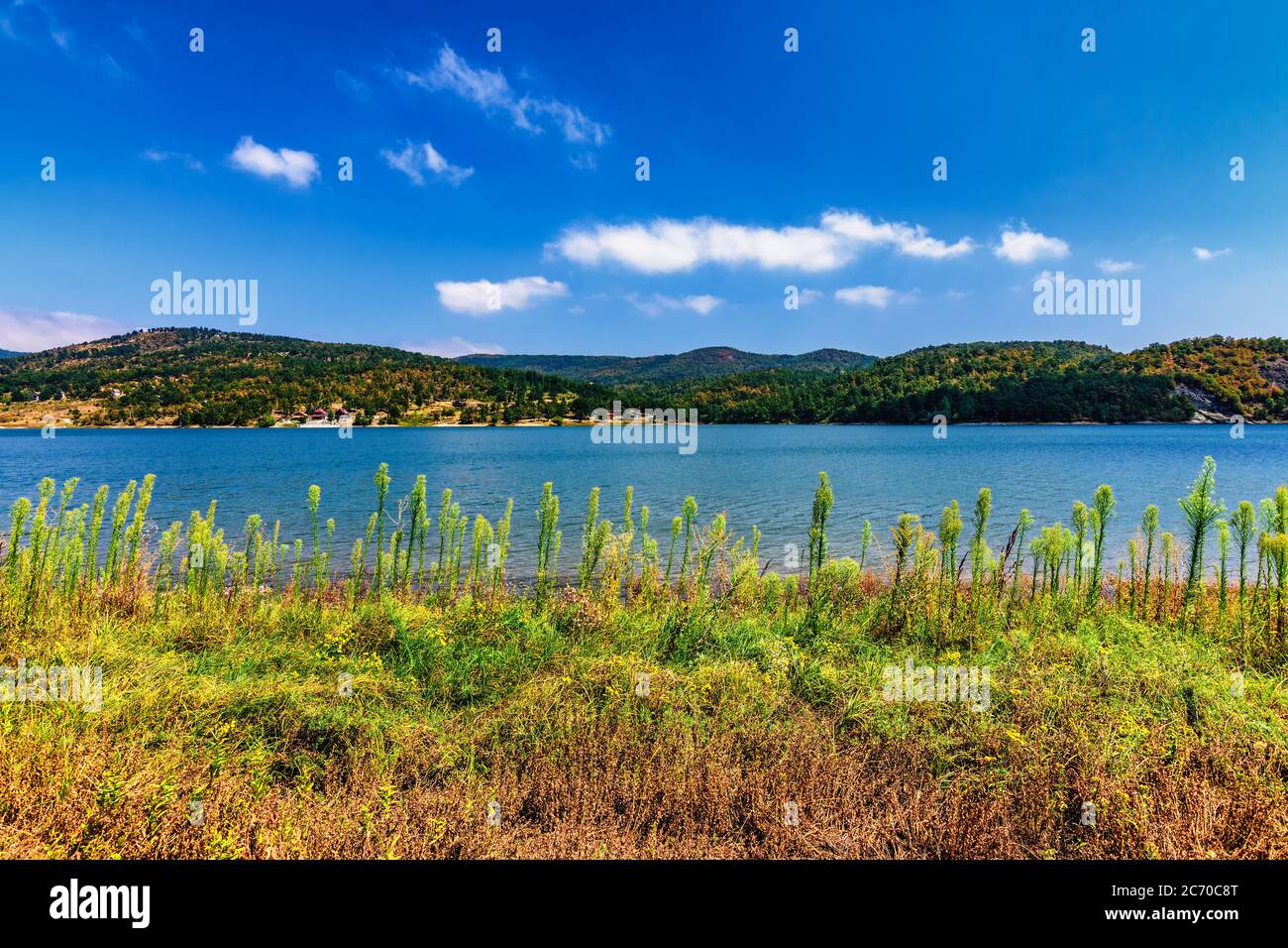 Lac Bor (Borsko jezero), lac artificiel situé dans l'est de la Serbie, près de la ville de Bor Banque D'Images