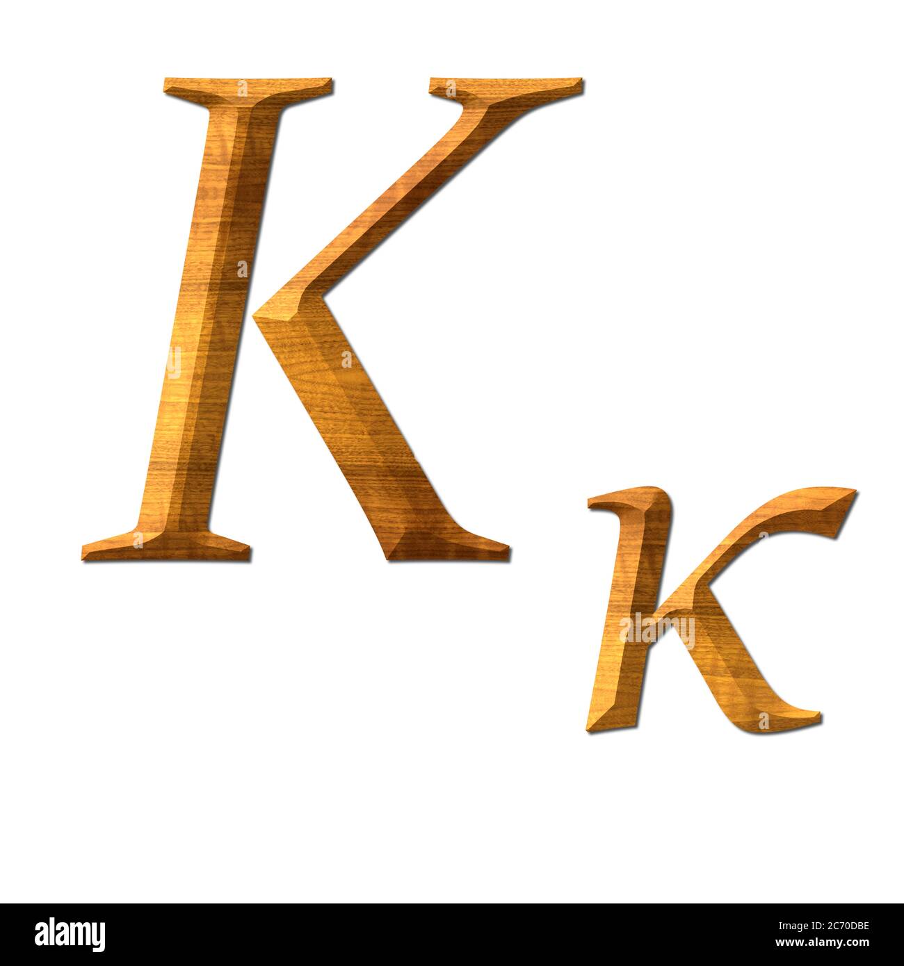 Kappa. L'alphabet grec éducation de texture en bois Photo Stock - Alamy