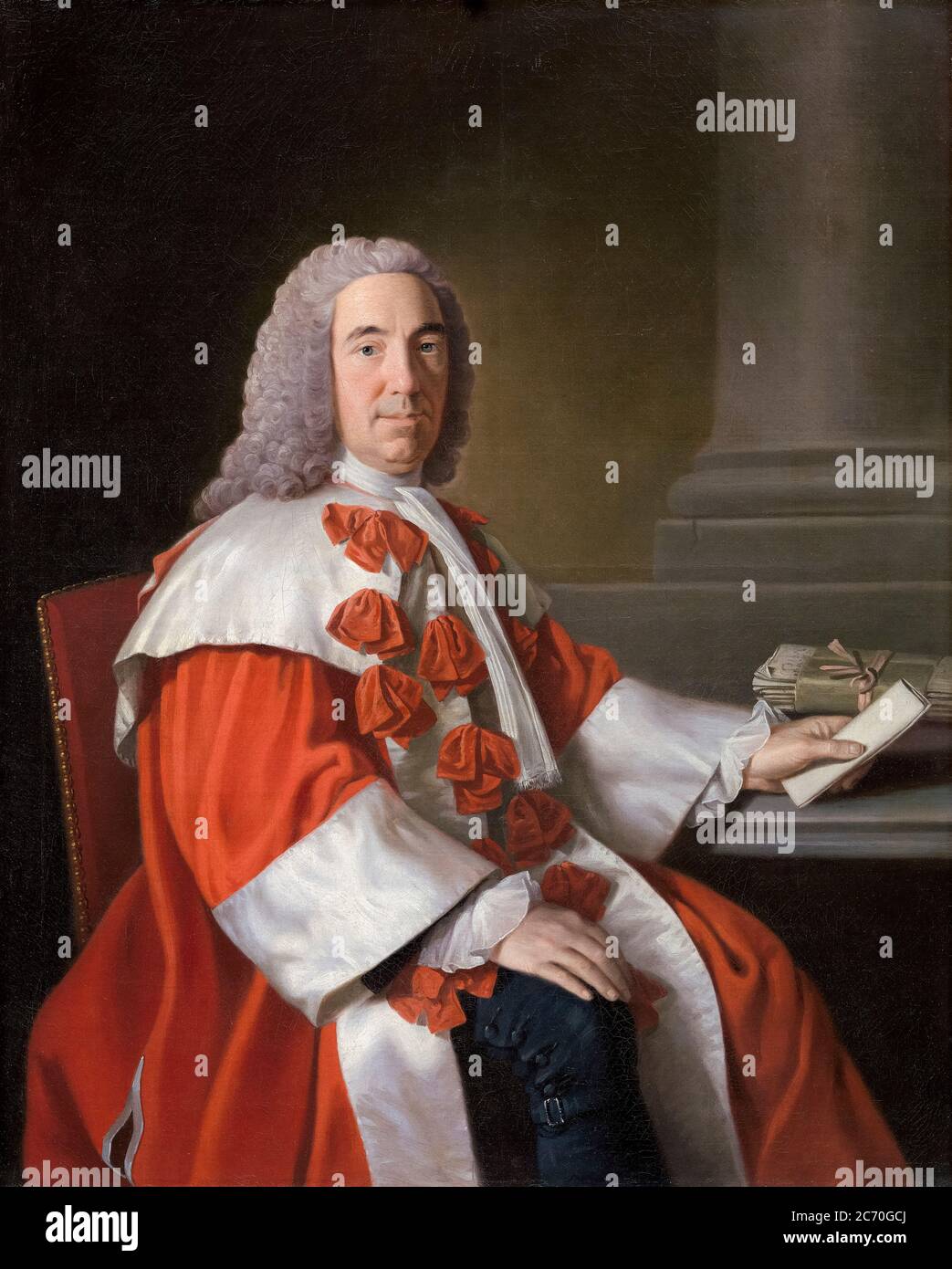Alexander Boswell, Lord Auchinleck, 8e Laird d'Auchinleck (1706-1782), juge des cours suprêmes d'Écosse, portrait peint par Allan Ramsay, 1754-1755 Banque D'Images