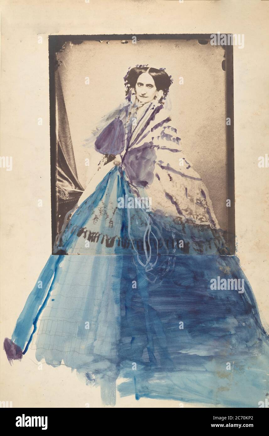 [La Comtesse en châle de dentelle], 1860. Banque D'Images