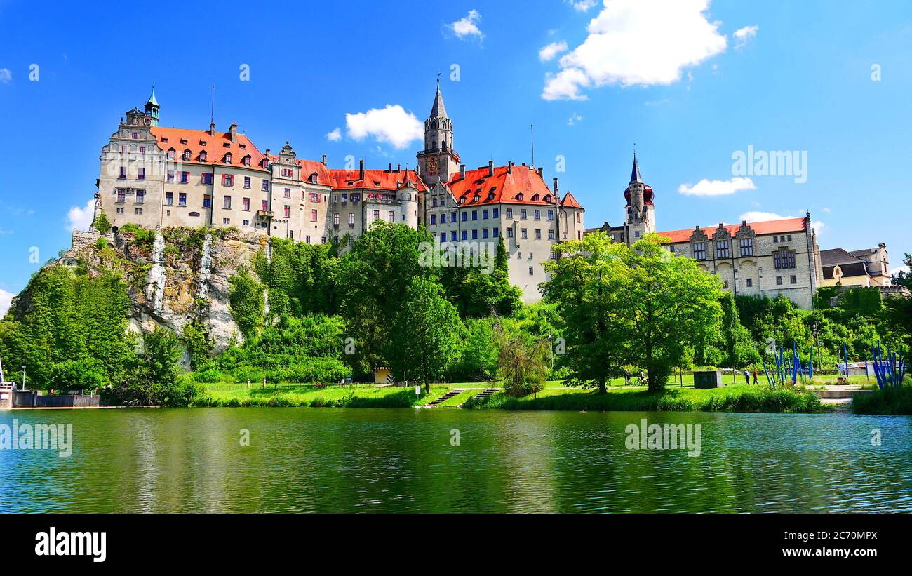 Sigmaringen, Allemagne : le célèbre château Banque D'Images