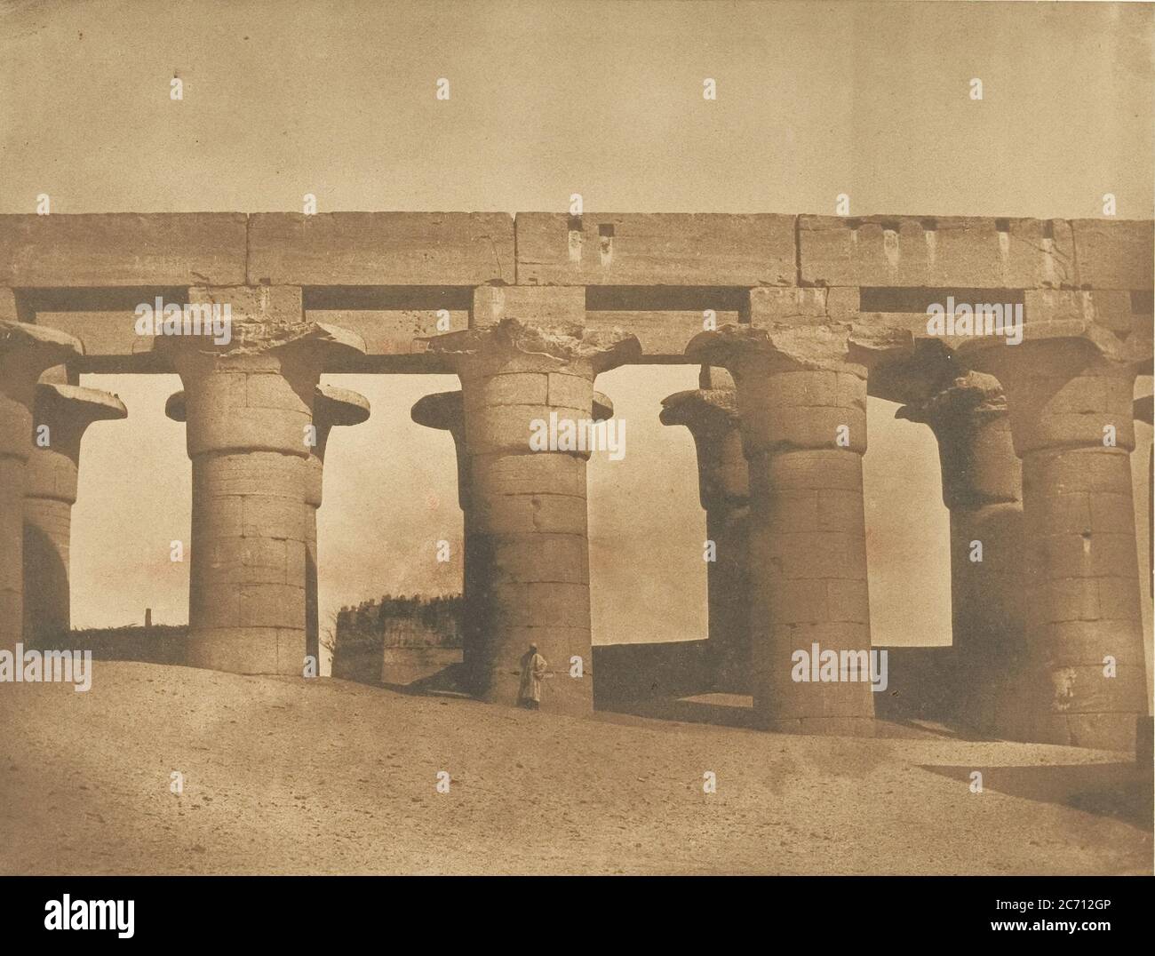 Grande Colonnade du Palais d'Am&#xe9;nophis III, &#xe0; Luxor, TH&#xe8;bes, 1849-50. Banque D'Images