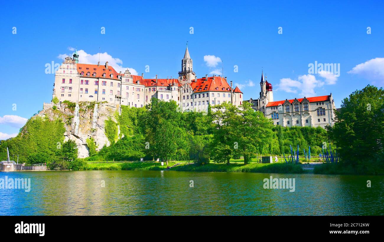 Sigmaringen, Allemagne : le célèbre château de Hohenzollern Banque D'Images