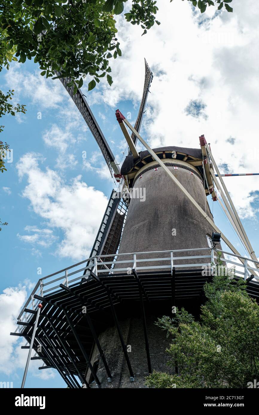 Moulin à vent hollandais traditionnel Banque D'Images