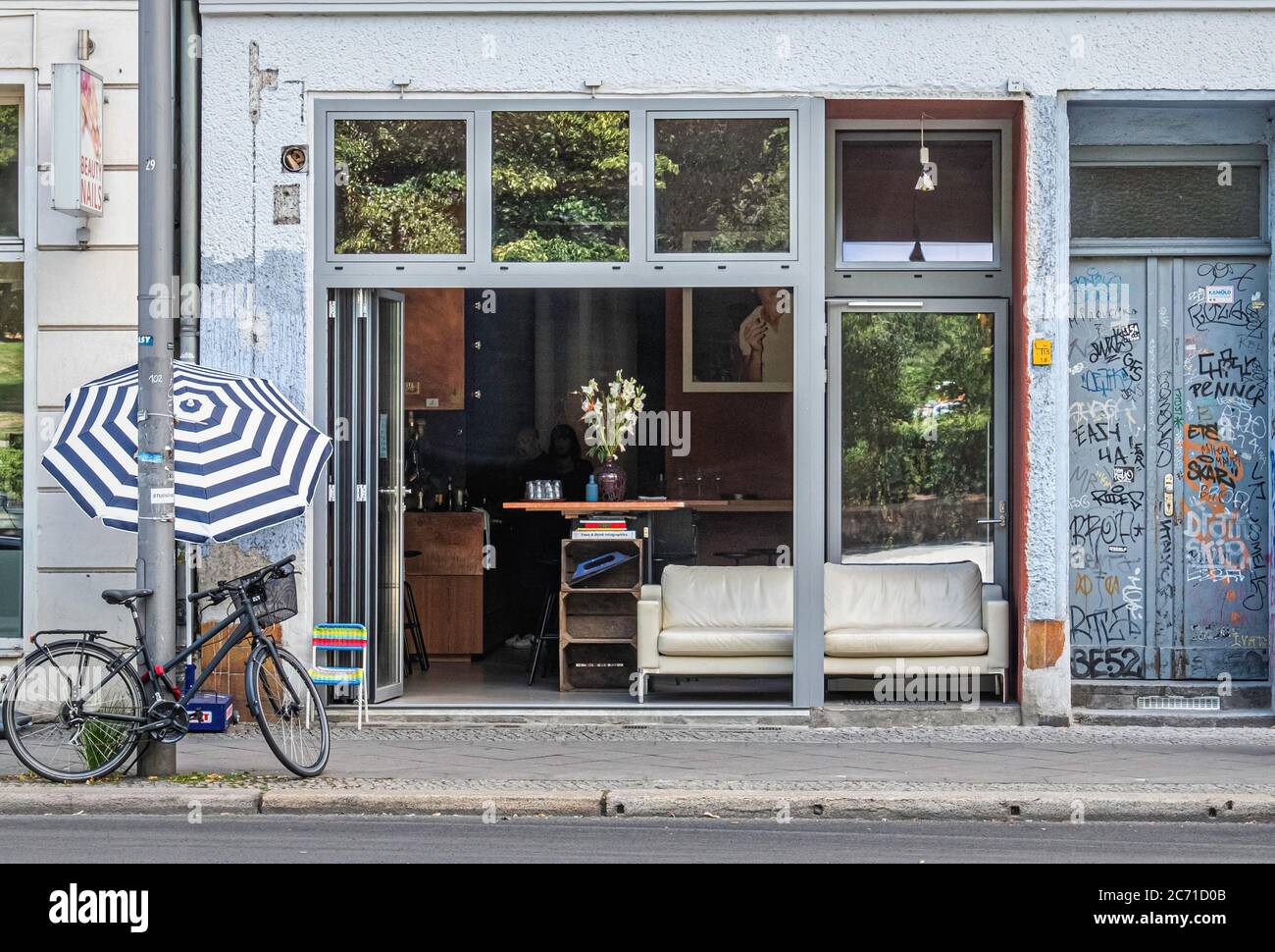 Extérieur du bar à vins bean. Nouveau bar branché de Gonçalo de Sousa Monteiro à Brunnestrasse, Mitte, Berlin Banque D'Images