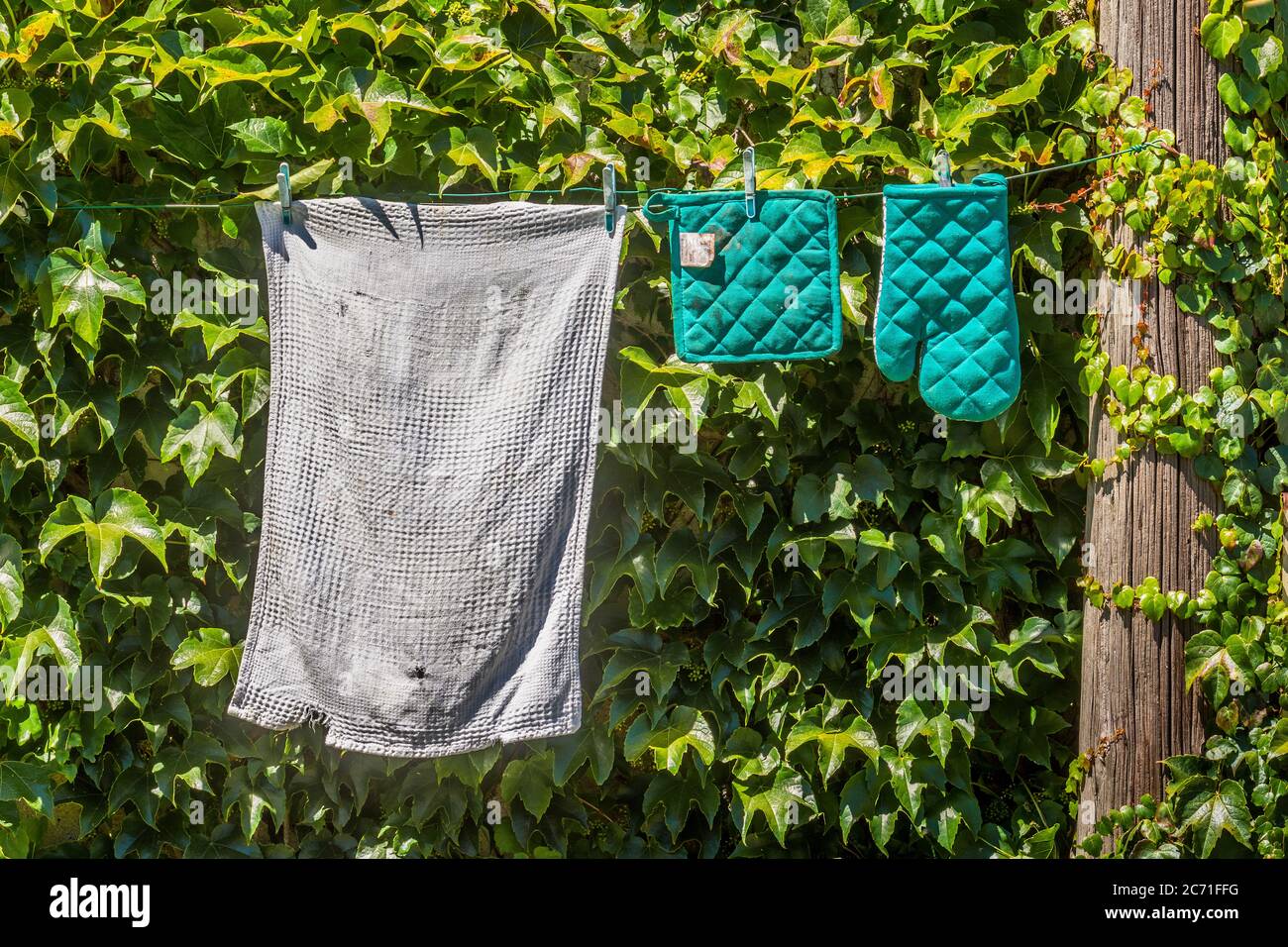 Lavage en ligne - France. Banque D'Images