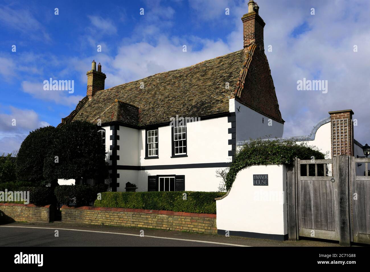 Le Manor House, autrefois la maison de Lancelot Capability Brown, Fenstanton village, Cambridgeshire, Angleterre, Royaume-Uni Banque D'Images