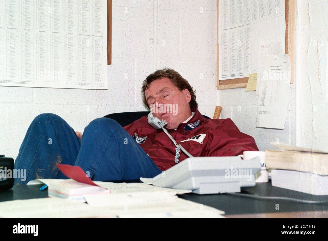 Harry Redknapp, directeur de West Ham, a Uni ses fonctions au terrain d'entraînement de Chadwell Heath en 1997 Banque D'Images