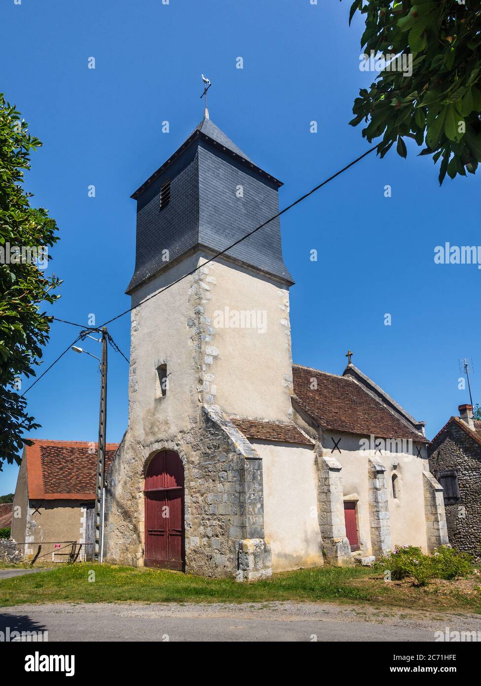 Village de Nesmes, Indre (36), France. Banque D'Images