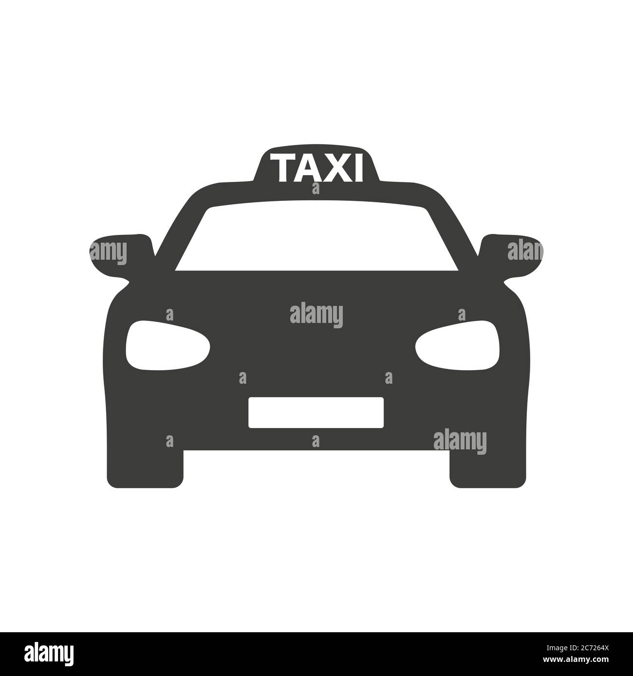 Icône de vecteur de taxi sur blanc Illustration de Vecteur