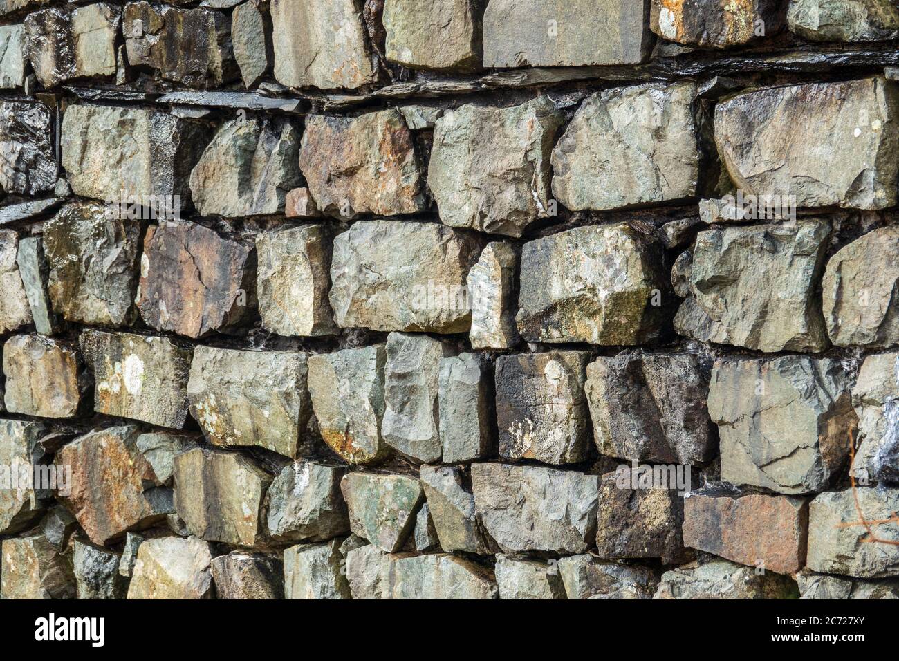 Vestiges d'un mur romain au fort romain de Hardnout. Banque D'Images