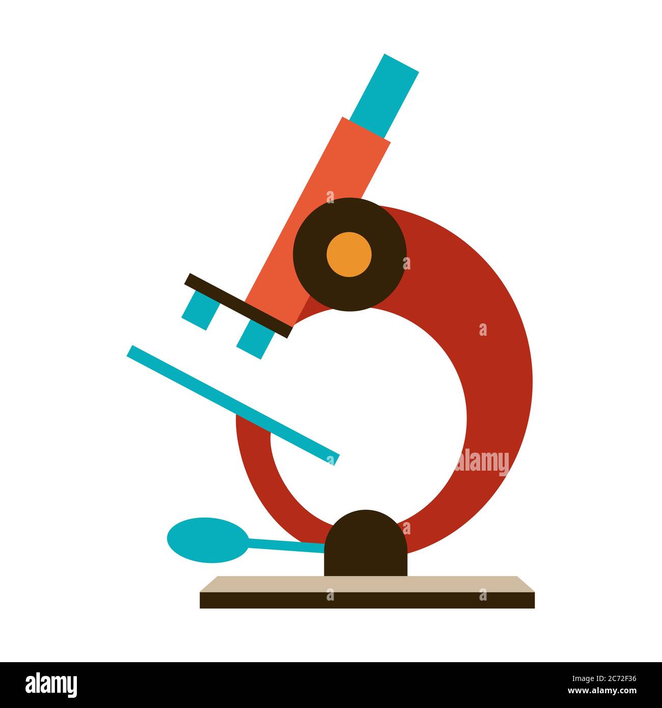 Illustration stylisée du microscope. Illustration de Vecteur