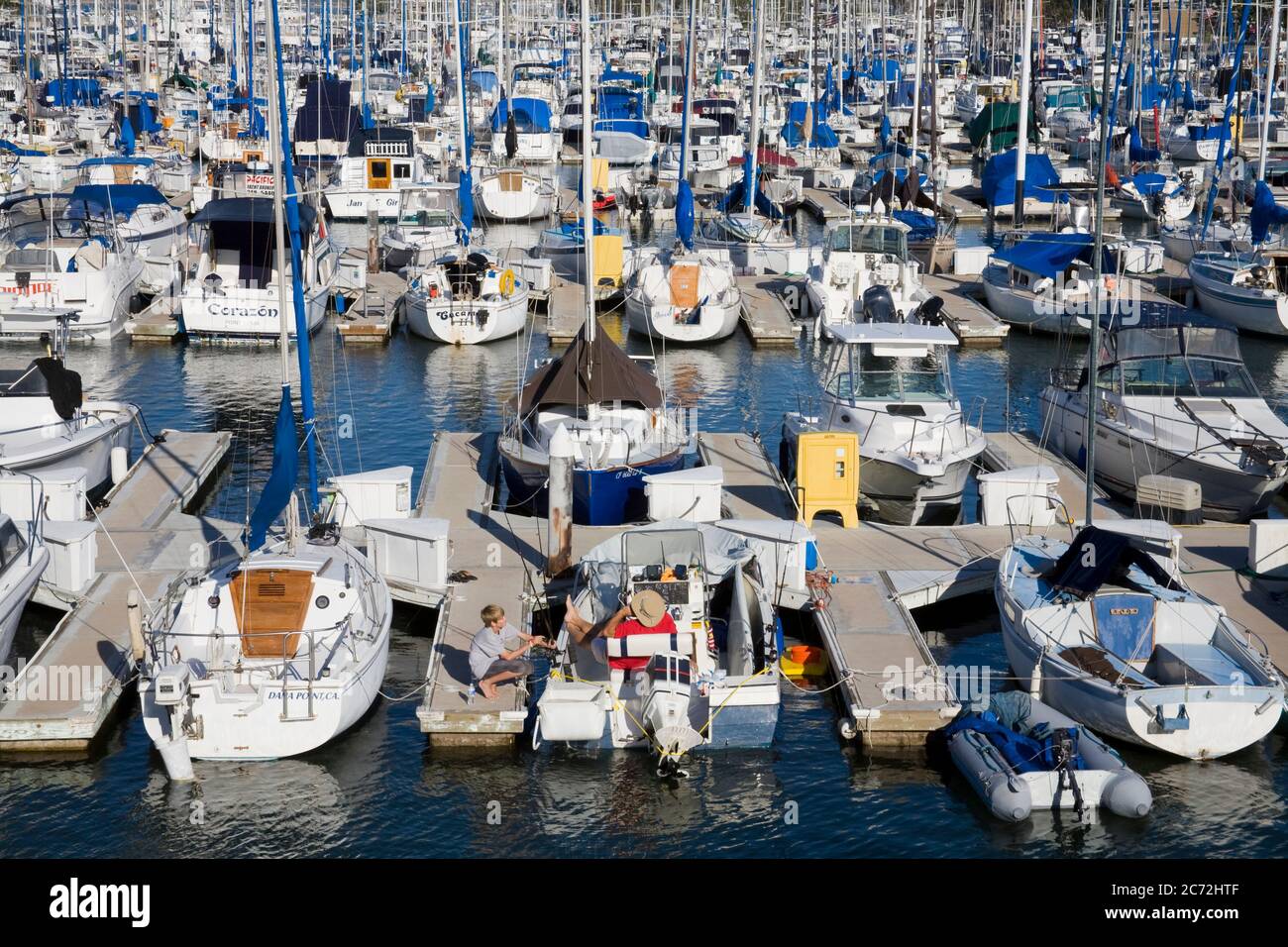Marina dans le port de Dana point, comté d'Orange, Californie, États-Unis Banque D'Images