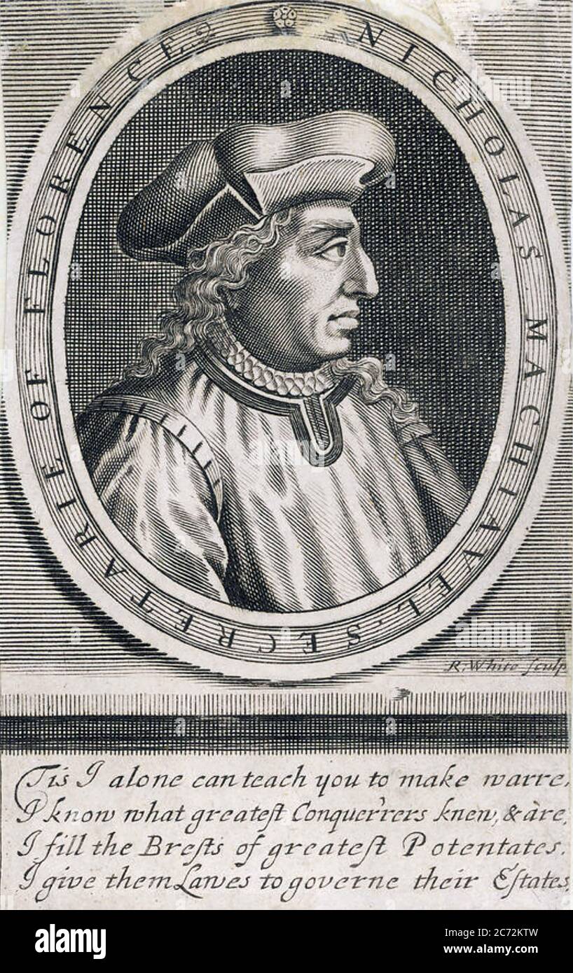NICCOLÒ MACHIAVEL (1469-1527) diplomate et philosophe italien Banque D'Images