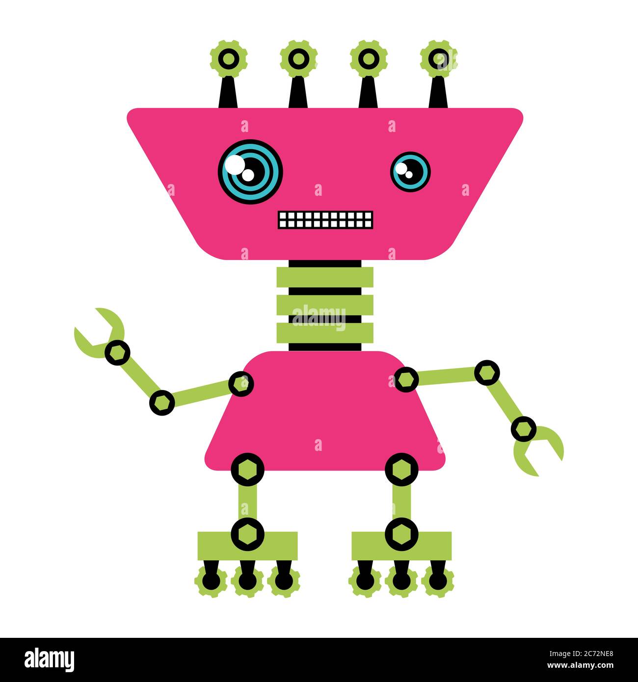 Illustration du robot amusant. Illustration de Vecteur