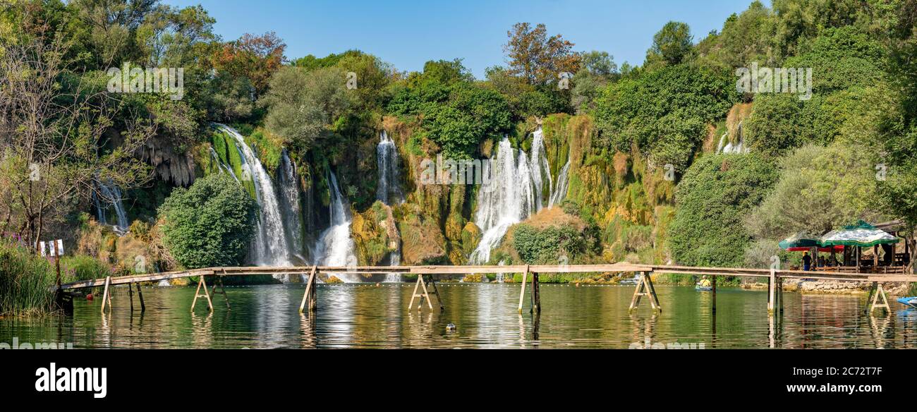 Cascade de Kravica sur la rivière Trebizat en Bosnie-Herzégovine Banque D'Images