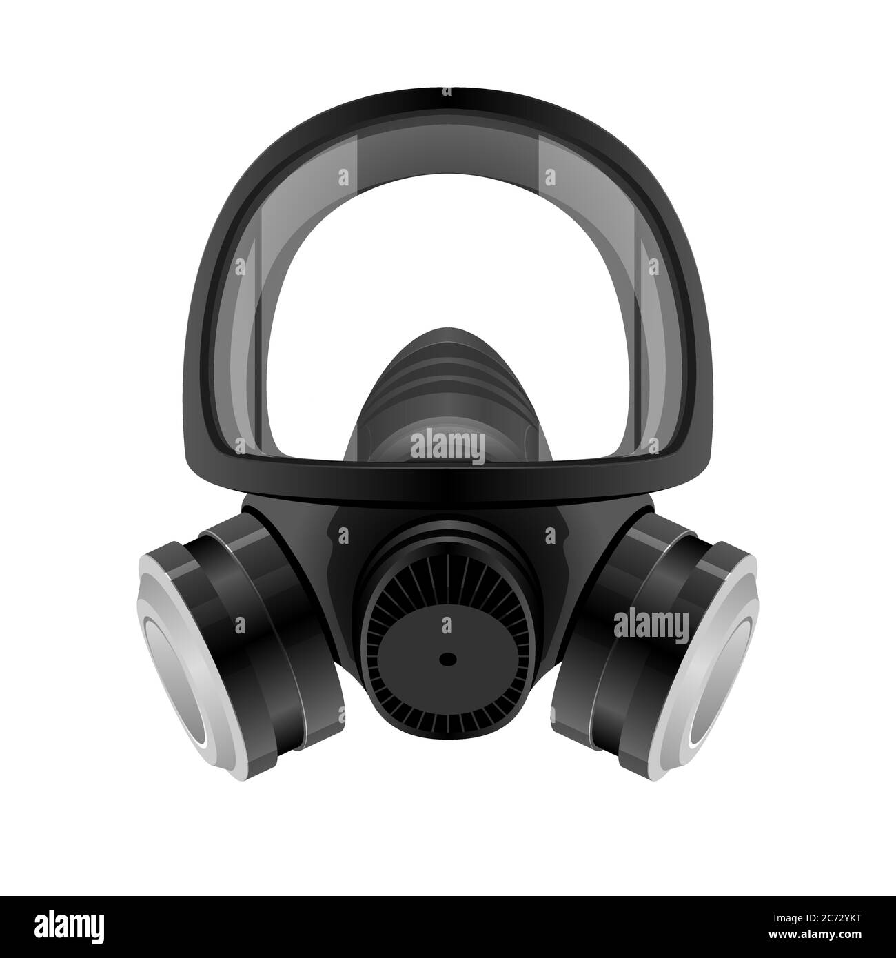 Masque de protection respiratoire de qualité industrielle pour visage intégral - icône en tant que fichier EPS 10 Illustration de Vecteur