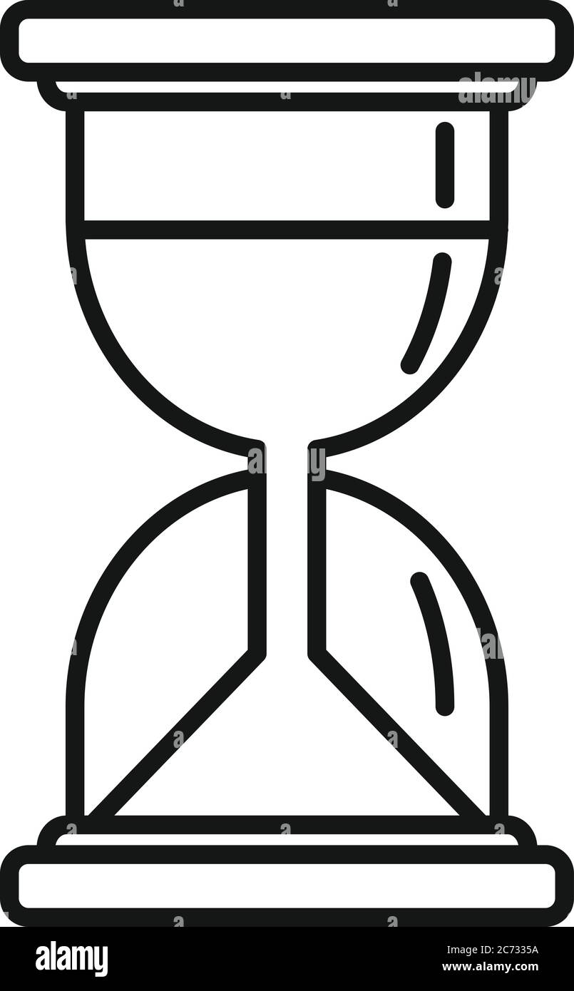 Icône sablier hypnose. Contour hypnose sablier icône vecteur pour la conception de web isolée sur fond blanc Illustration de Vecteur
