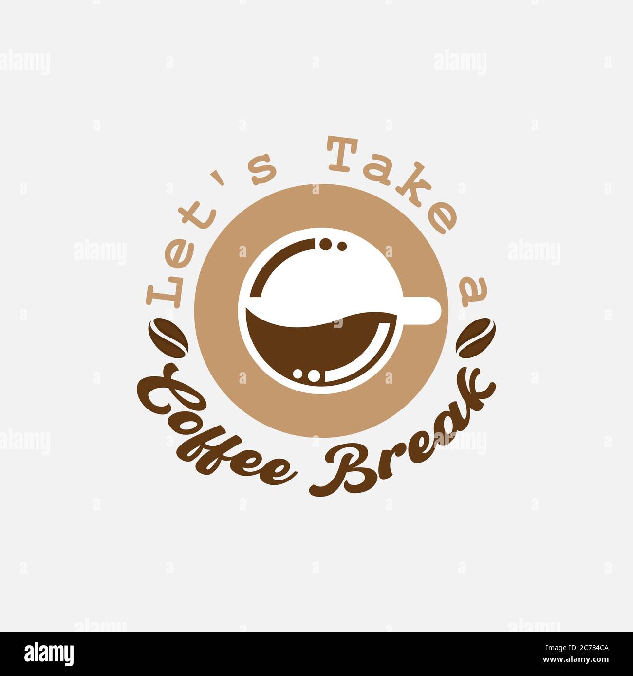 « Coffee - prenons une pause café » caractères stylisés rétro de l'Hipster. Illustration vectorielle.EPS 10 Illustration de Vecteur