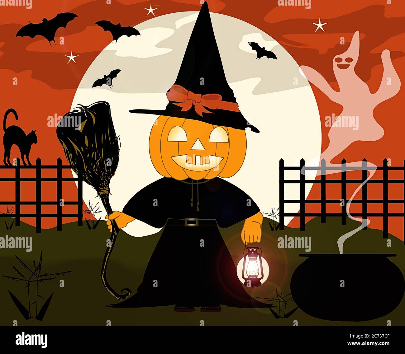 Illustration de la citrouille Halloween Banque D'Images