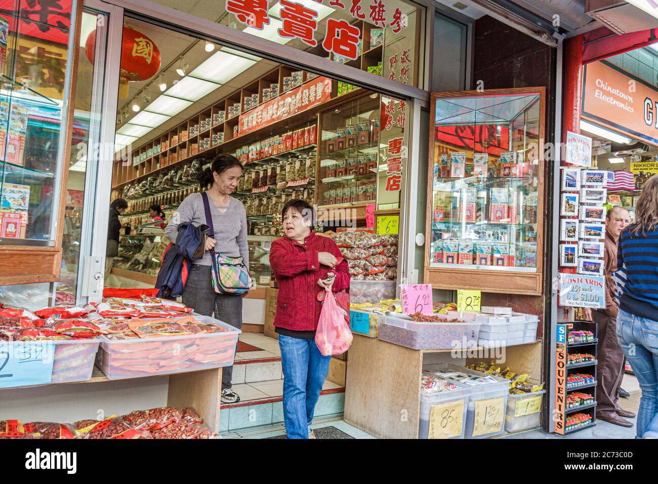 San Francisco California,Chinatown,Grant Street,Nam Hai Corporation,shopping shopper shoppers magasins marché marchés achats vente,ret Banque D'Images